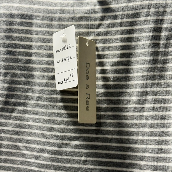 Doe & Rae Gray Striped Dress - Picture 12 of 16